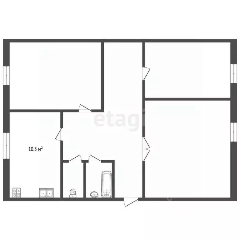 3-к кв. Вологодская область, Вологда Старое ш., 22Б (82.2 м) - Фото 1