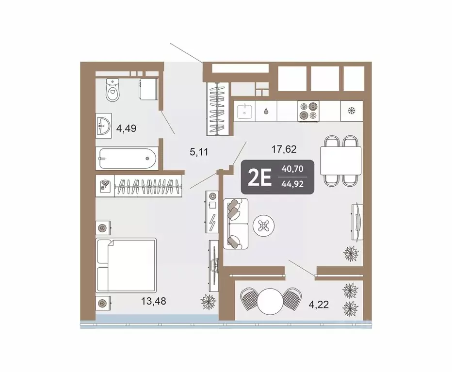 2-к кв. Свердловская область, Екатеринбург ул. Академика Ландау, 32 ... - Фото 1