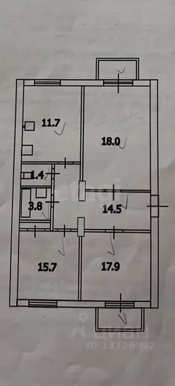 3-к кв. Саратовская область, Саратов ул. Спартака, 10 (84.0 м) - Фото 1