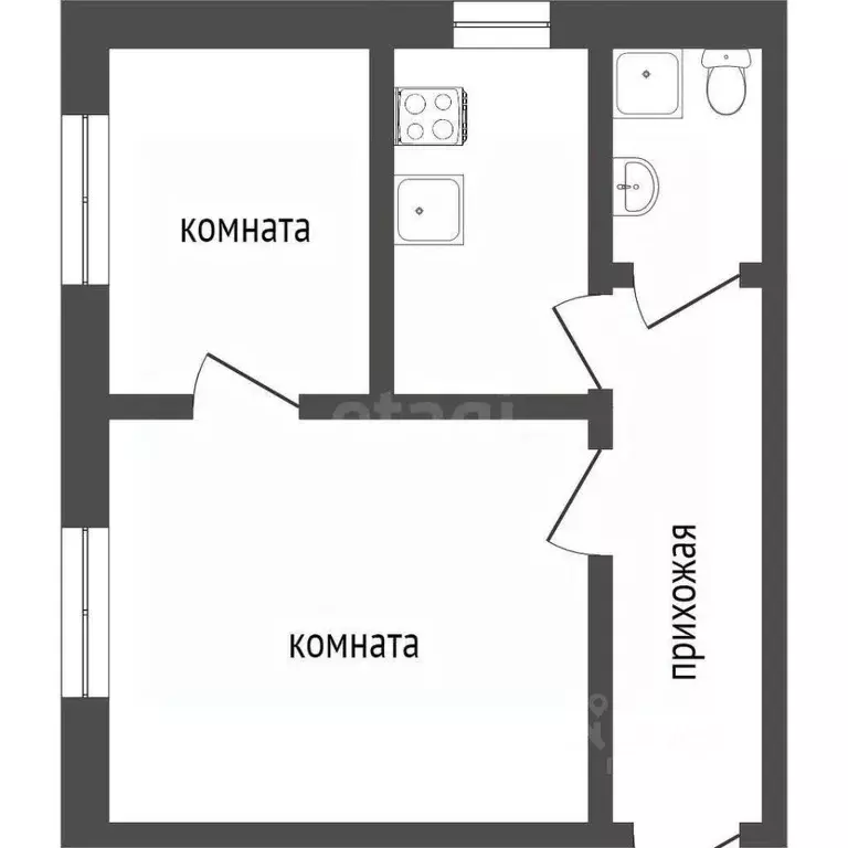 2-к кв. Вологодская область, Вологда Ананьинская ул., 15 (34.5 м) - Фото 0