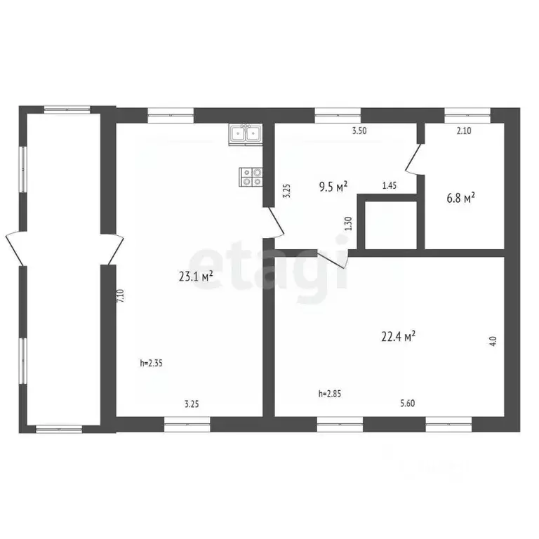 Дом в Мордовия, Ичалковский район, пос. Смольный Солнечная ул., 7 (62 ... - Фото 2