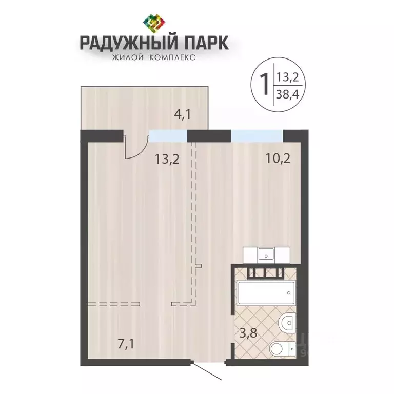 1-к кв. Иркутская область, Иркутск ул. Костычева (38.4 м) - Фото 0