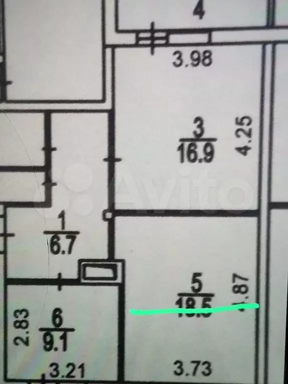 3-к. квартира, 57 м, 2/4 эт. - Фото 0