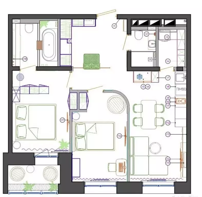 2-комнатная квартира: Иркутск, улица Юрия Левитанского, 16/1 (72 м) - Фото 1