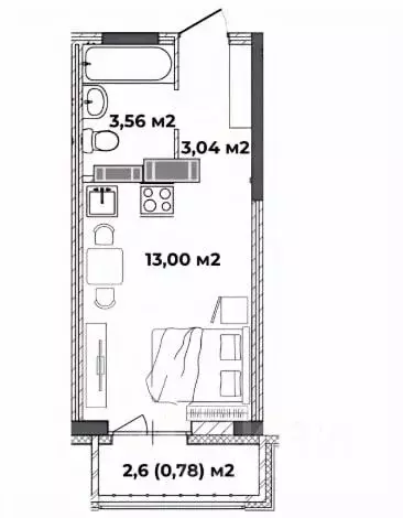 Студия Ярославская область, Ярославль ул. Старая Костромская, 5 (20.38 ... - Фото 1
