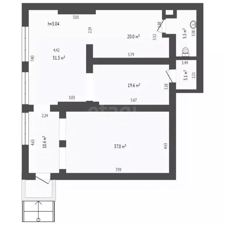 Офис в Тюменская область, Тюмень Харьковская ул., 59А (127 м) - Фото 2