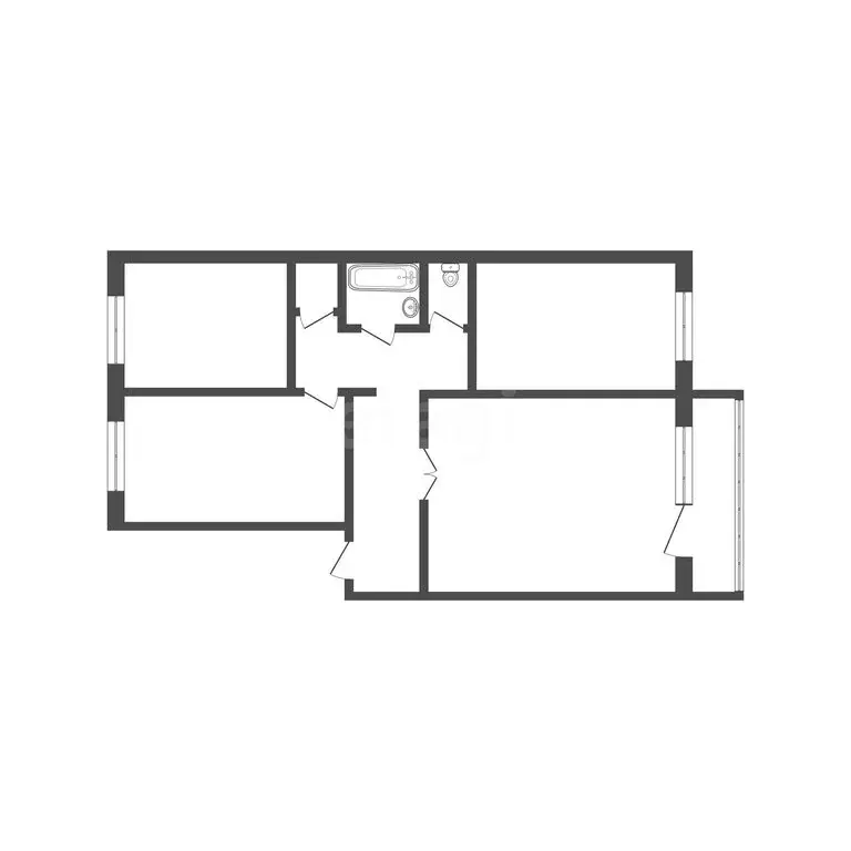 3-комнатная квартира: Прокопьевск, улица Есенина, 18 (64 м) - Фото 1