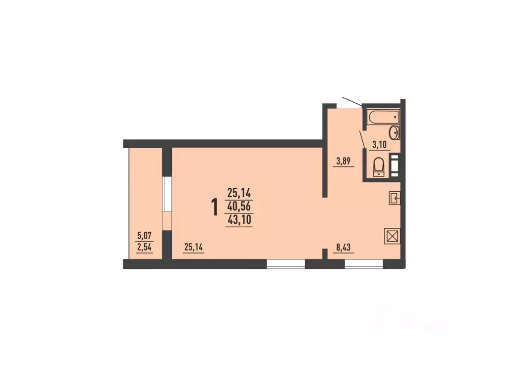 2-к кв. Челябинская область, Челябинский городской округ, пос. ... - Фото 1