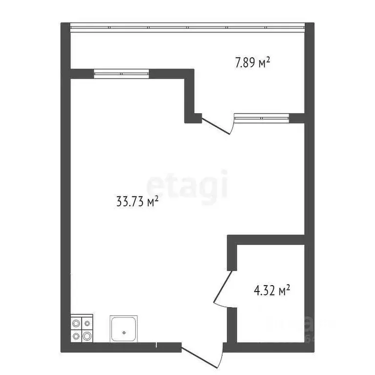 Студия Крым, Судак ул. Набережная, 75к3 (46.0 м) - Фото 1