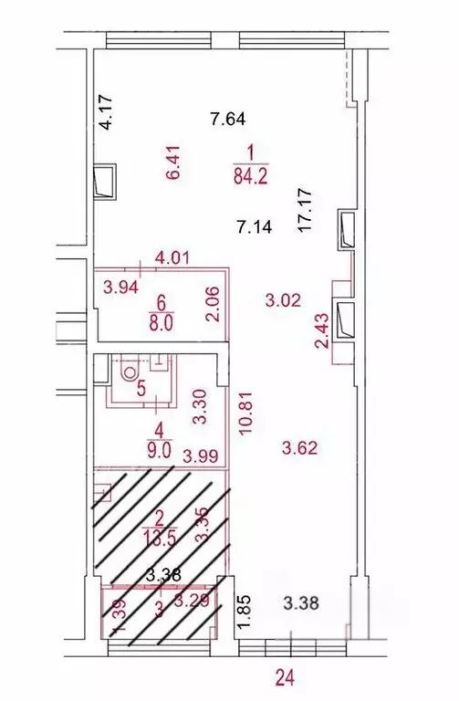 Помещение свободного назначения (103 м) - Фото 2