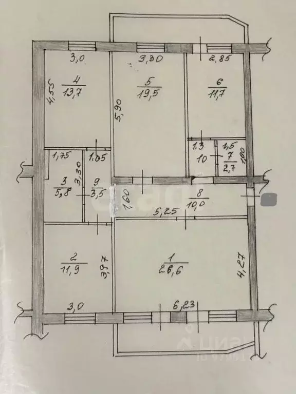 4-к кв. Татарстан, Казань ул. Кулахметова, 15 (107.7 м) - Фото 2