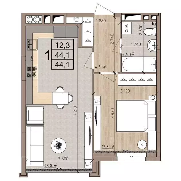 1-к кв. Рязанская область, Рязань пос. Шпалозавода, Окская Стрелка ... - Фото 1