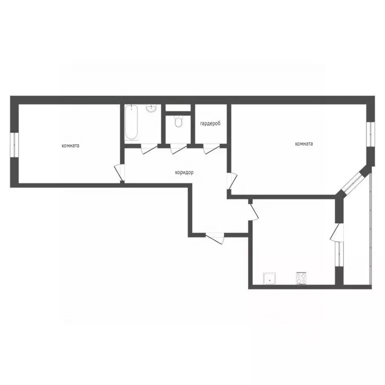 2-к кв. Ханты-Мансийский АО, Сургут просп. Ленина, 33 (59.3 м) - Фото 1