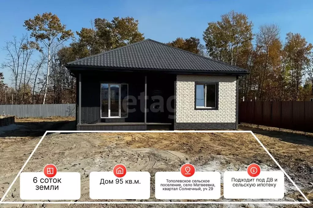 Дом в Хабаровский край, Хабаровский район, Тополевское с/пос, с. ... - Фото 1