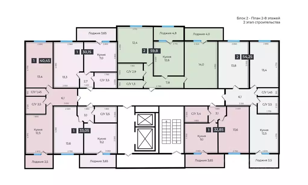 1-к кв. Ставропольский край, Ставрополь ул. Южный обход, 53В (34.15 м) - Фото 2