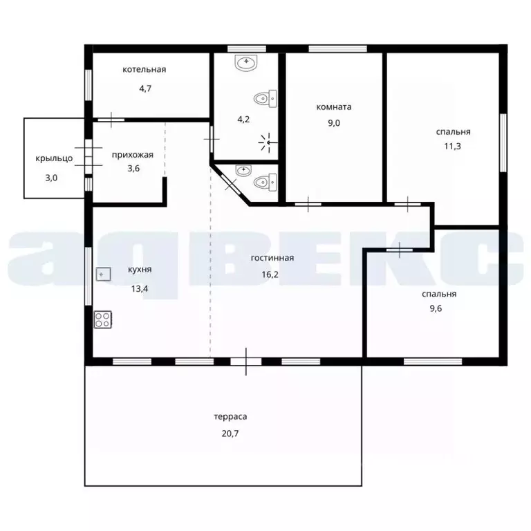 Дом в Ленинградская область, Выборгский район, Полянское с/пос, пос. ... - Фото 2