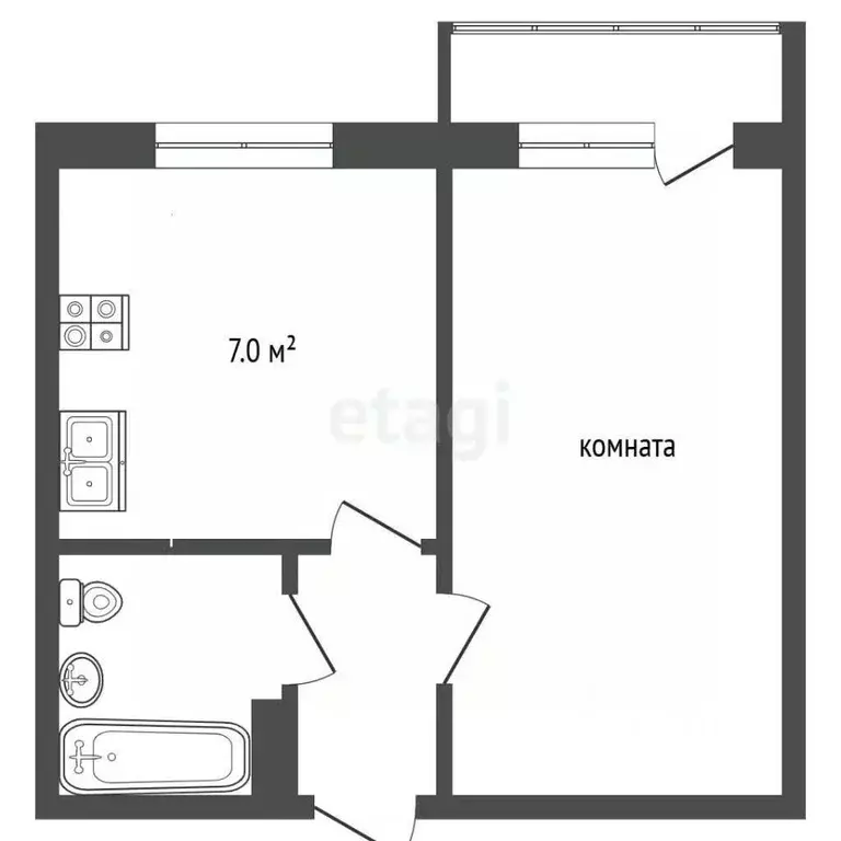 1-к кв. Ярославская область, Тутаев ул. Медовая, 6 (30.0 м) - Фото 2