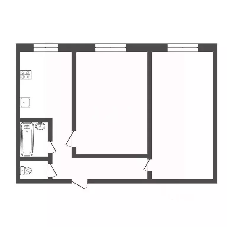 2-к кв. Тульская область, Узловский район, Смородинское с/пос, пос. ... - Фото 1