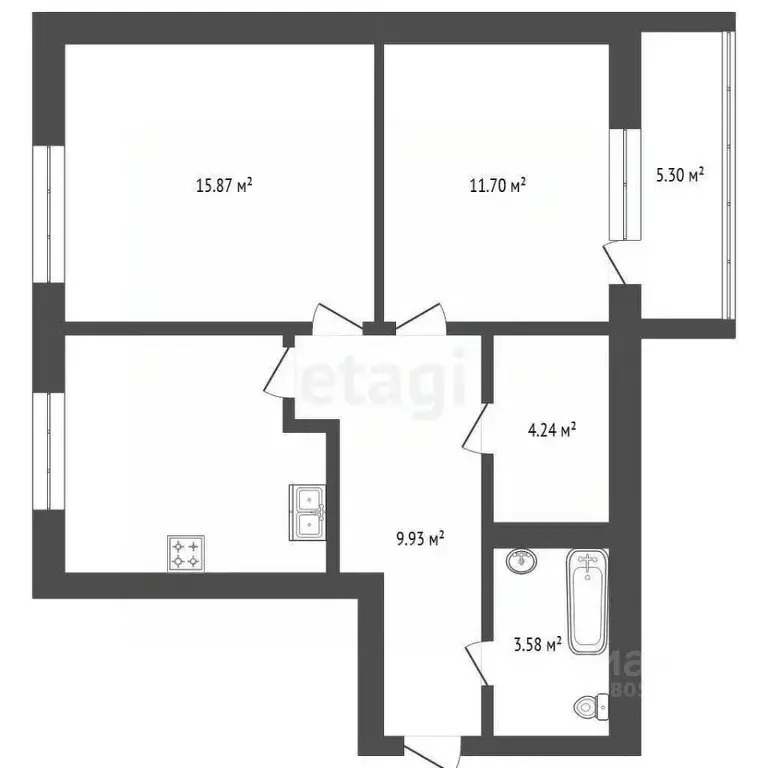 2-к кв. Ростовская область, Батайск ул. Дружная, 6 (61.3 м) - Фото 1