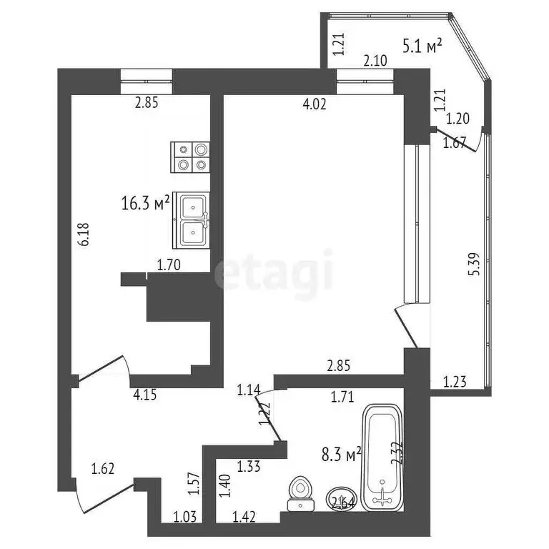 2-комнатная квартира: Самара, Революционная улица, 4 (71.7 м) - Фото 0