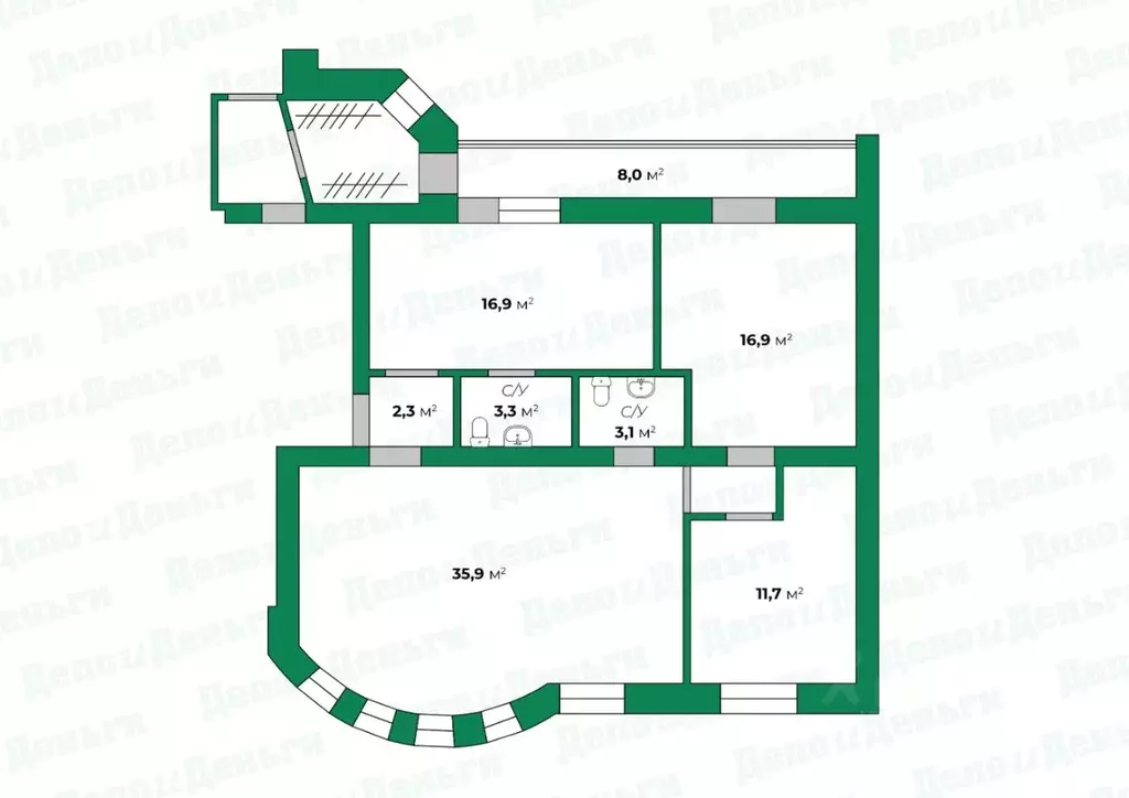 3-к кв. кировская область, киров орловская ул, 4 (101.3 м) - Фото 0