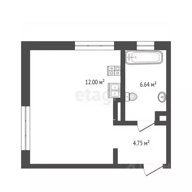 1-к кв. Тюменская область, Тюмень ул. Московский Тракт, 83к6 (35.1 м) - Фото 1