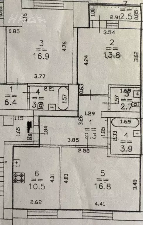2-к кв. Нижегородская область, Нижний Новгород Вятская ул., 4 (61.5 м) - Фото 1