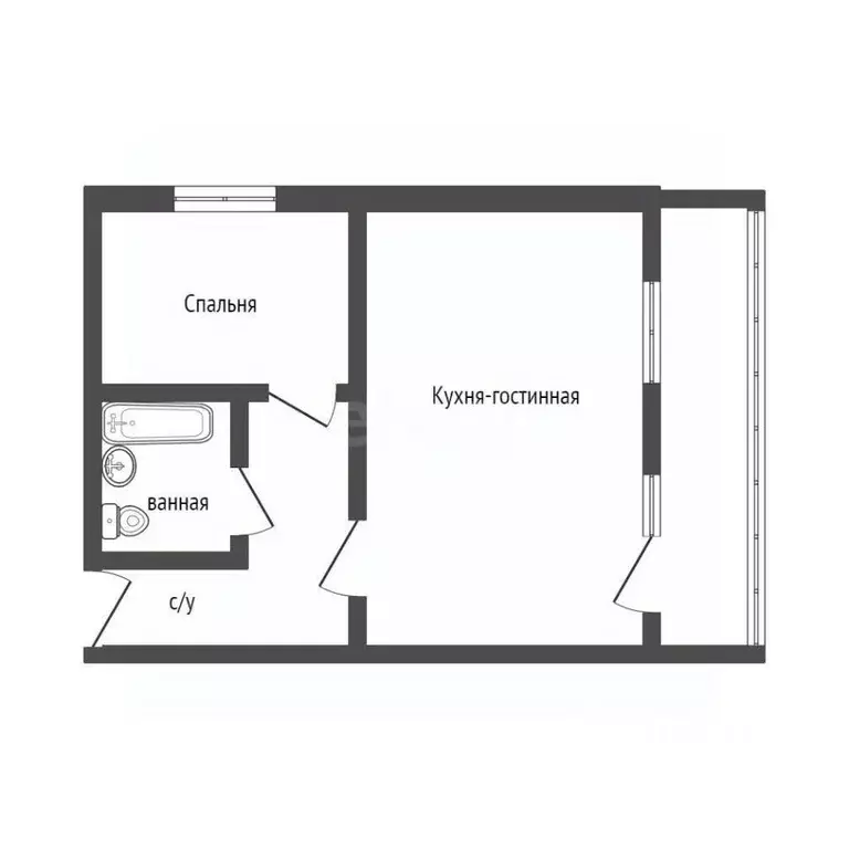 1-к кв. Курганская область, Курган ул. Сухэ-Батора, 16 (29.0 м) - Фото 2