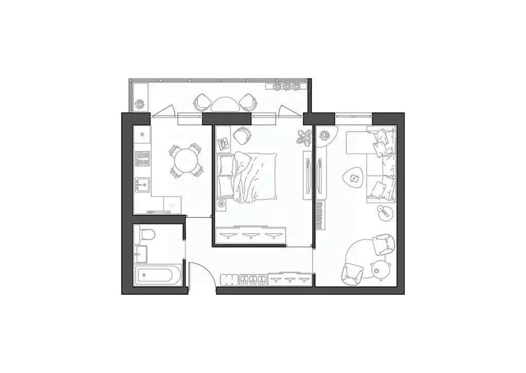 2-к кв. Волгоградская область, Волгоград Квартал жилой комплекс (52.11 ... - Фото 1