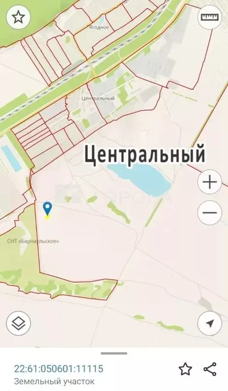 Участок в Алтайский край, Барнаул городской округ, пос. Центральный, ... - Фото 0