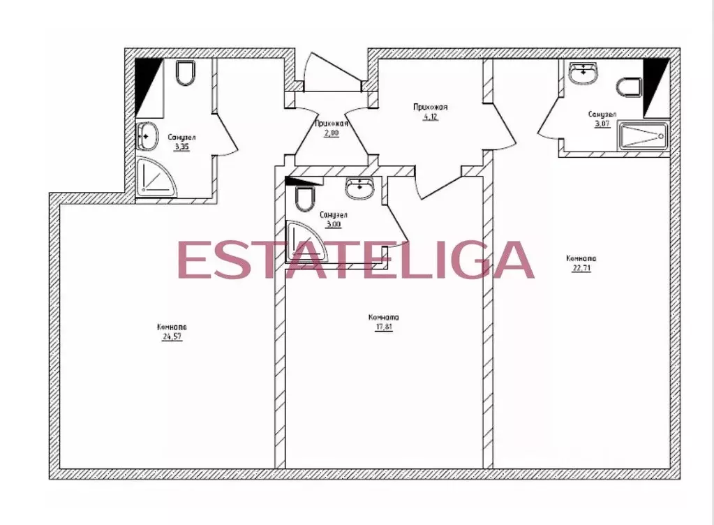 3-к кв. Москва проезд Серебрякова, 11к1 (85.0 м) - Фото 2