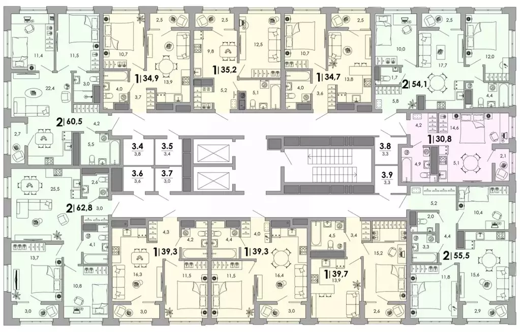 2-к кв. Владимирская область, Владимир Октябрьский военный городок,  ... - Фото 2