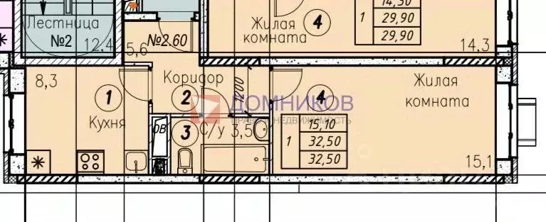 1-к кв. Московская область, Ступино Больничный пер. (32.5 м) - Фото 1