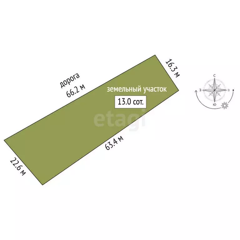 Участок в Альметьевск, микрорайон Урсала, улица Бахорина (13 м) - Фото 1