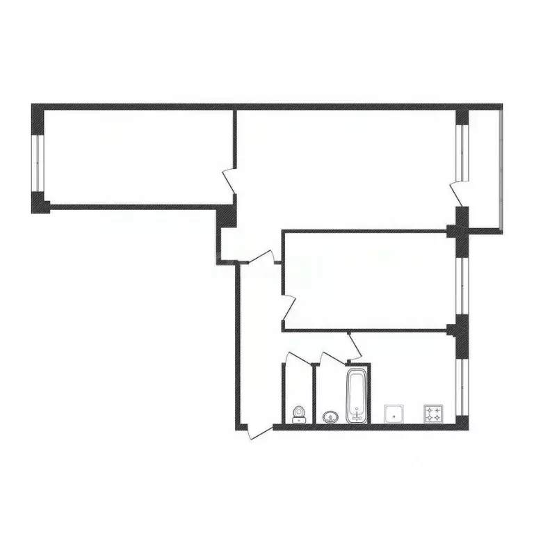 3-к кв. Калужская область, Калуга ул. Рылеева, 1/12 (57.8 м) - Фото 1