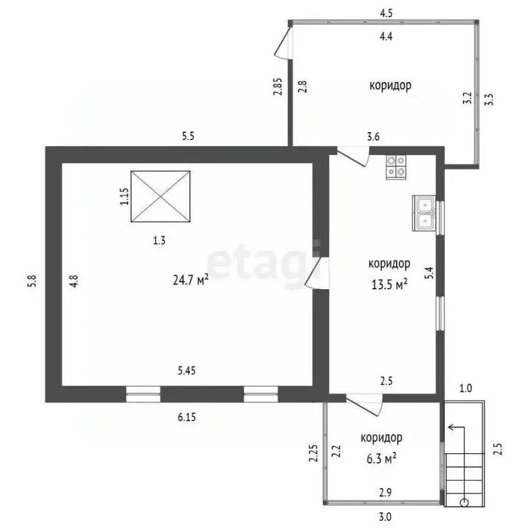 Дом в Орловская область, Болховский район, Михневское с/пос, д. ... - Фото 2