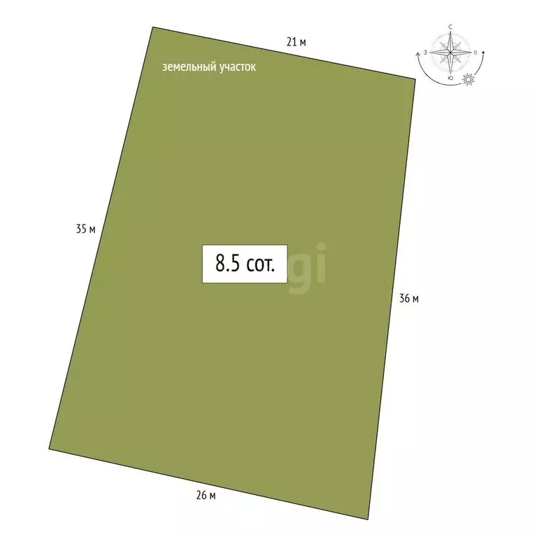 Участок в Майминский район, посёлок Алфёрово (8.5 м) - Фото 0