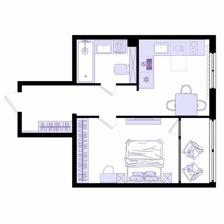 1-комнатная квартира: Владивосток, Днепровская улица, 25к5 (44.2 м) - Фото 2