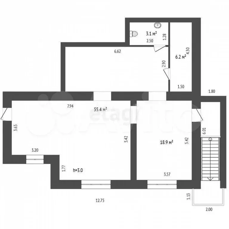 Продам офисное помещение, 83.6 м - Фото 0