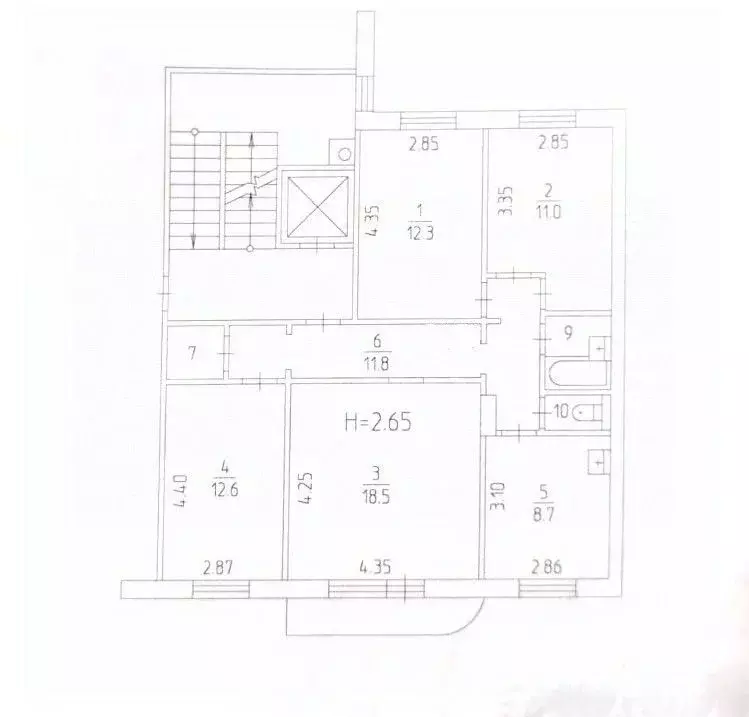 4-к кв. Пермский край, Пермь ул. Юрша, 60 (81.0 м) - Фото 2