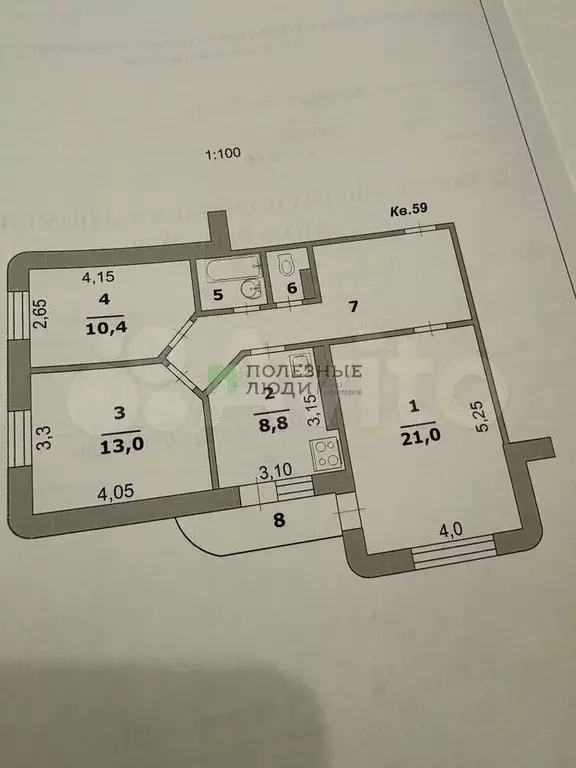 3-к. квартира, 73,4 м, 12/17 эт. - Фото 0