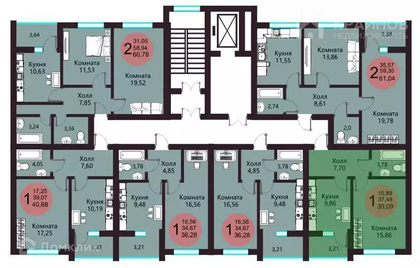 Продаётся 1-к квартира, 39.09 м - Фото 1