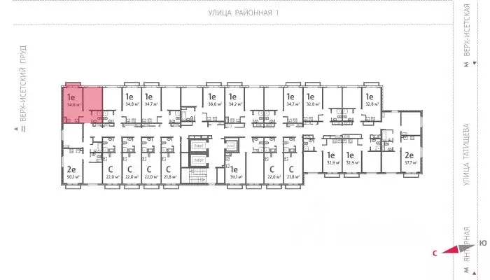 1-к кв. Свердловская область, Екатеринбург ВИЗ жилрайон, Жилой ... - Фото 2