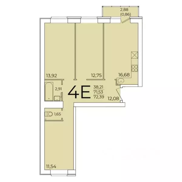 4-к кв. Архангельская область, Северодвинск ул. Торцева, 41 (71.53 м) - Фото 0