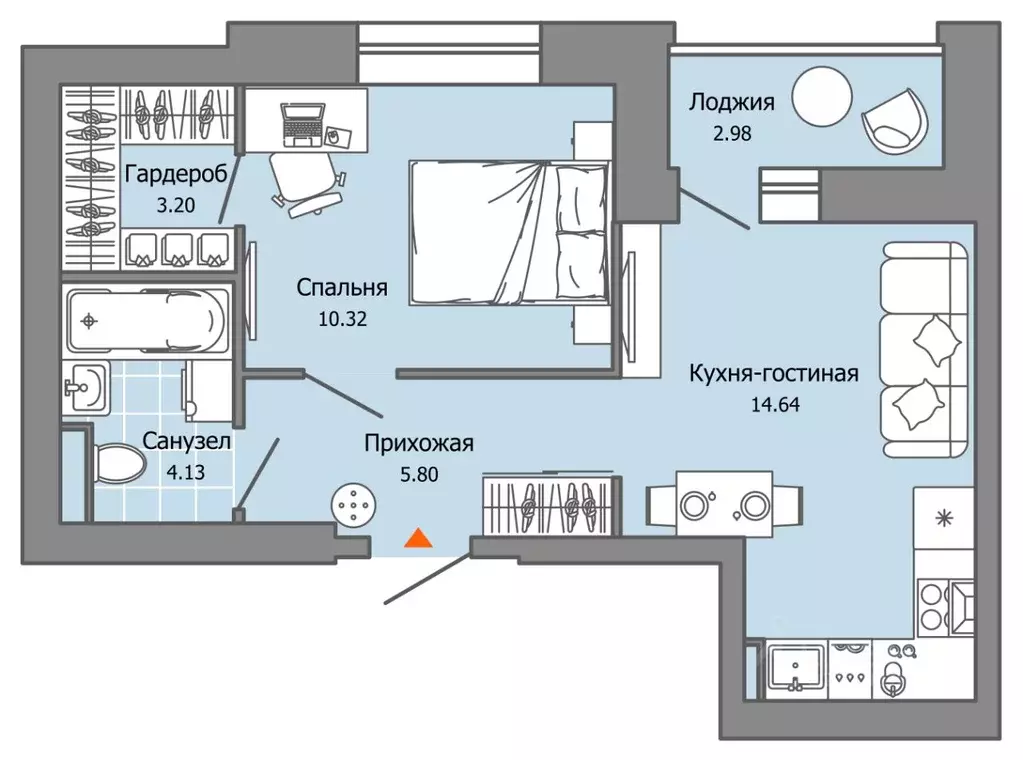 1-к кв. Пермский край, Пермь ул. Дзержинского, 35А (40.0 м) - Фото 1