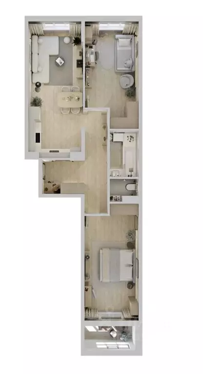 3-к кв. Саха (Якутия), Якутск ул. Чкалова, 39А (66.6 м) - Фото 0