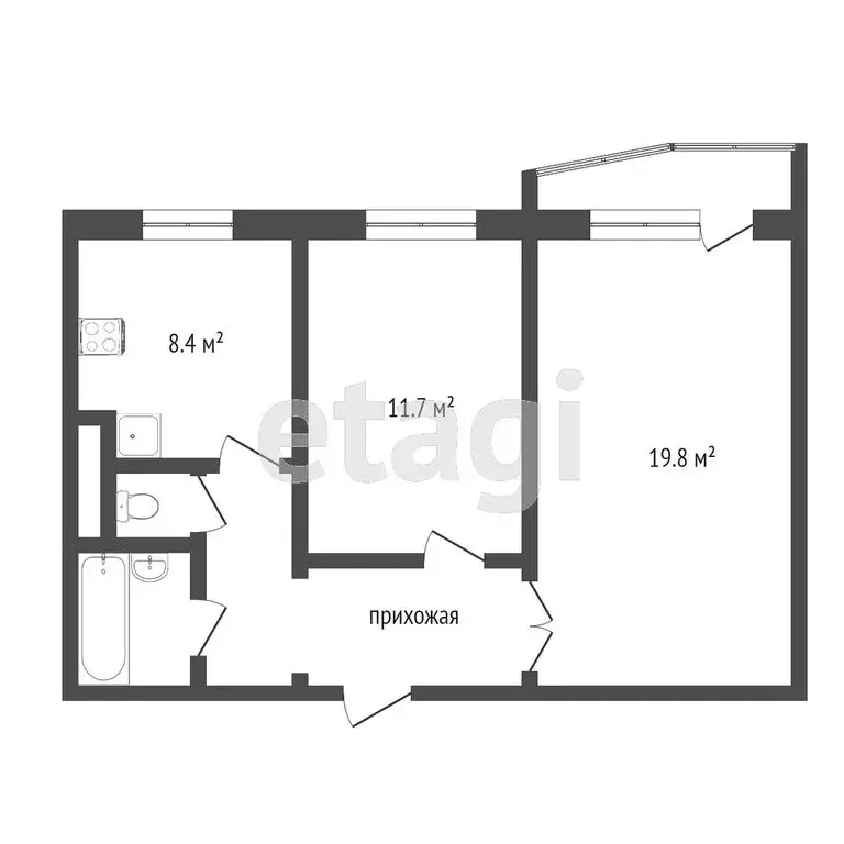 2-комнатная квартира: Москва, Липецкая улица, 46к1 (54 м) - Фото 0