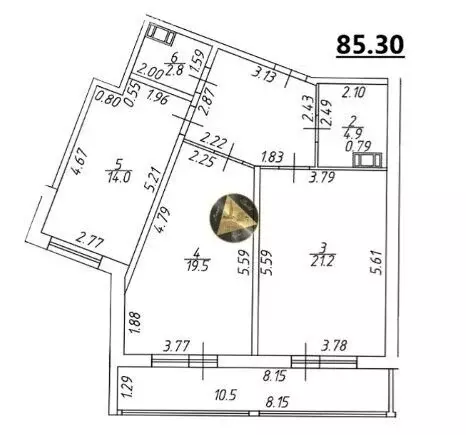 2-комнатная квартира: Санкт-Петербург, улица Чирикова, 5 (85.4 м) - Фото 1