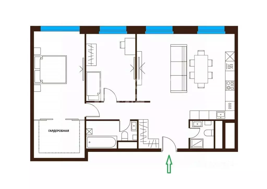 2-к кв. Москва Старопетровский проезд, 8 (93.0 м) - Фото 2