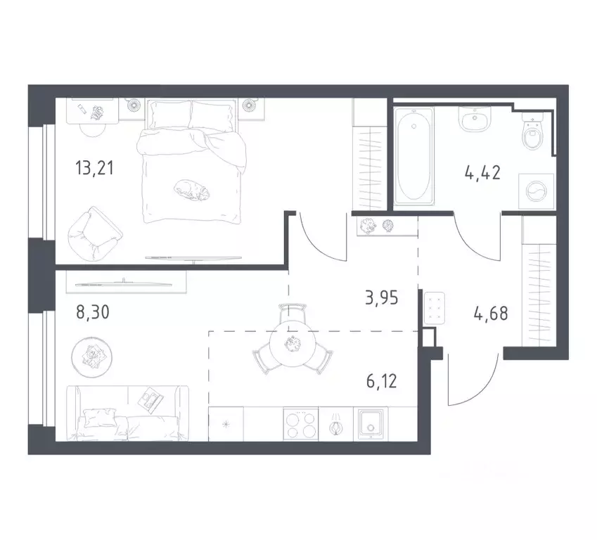 1-к кв. Приморский край, Владивосток ул. Нейбута (40.68 м) - Фото 1